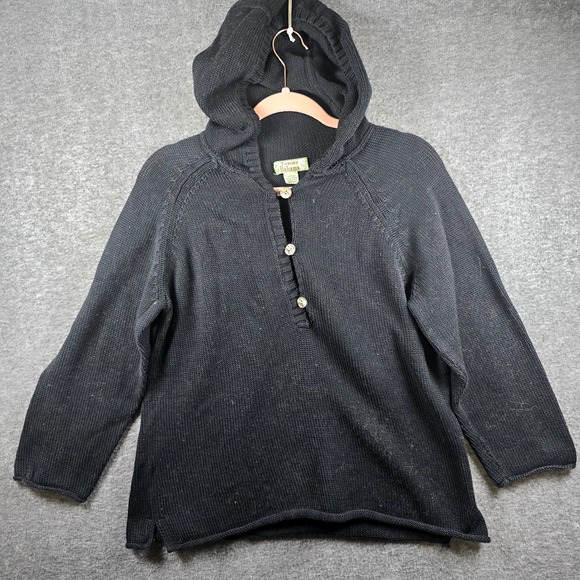 Tommy Bahama Sweaters - Tommy Bahama Women‎ L 12/14 Black 1/4 Button Closure 3/4 Sleeve Pullover Sweater